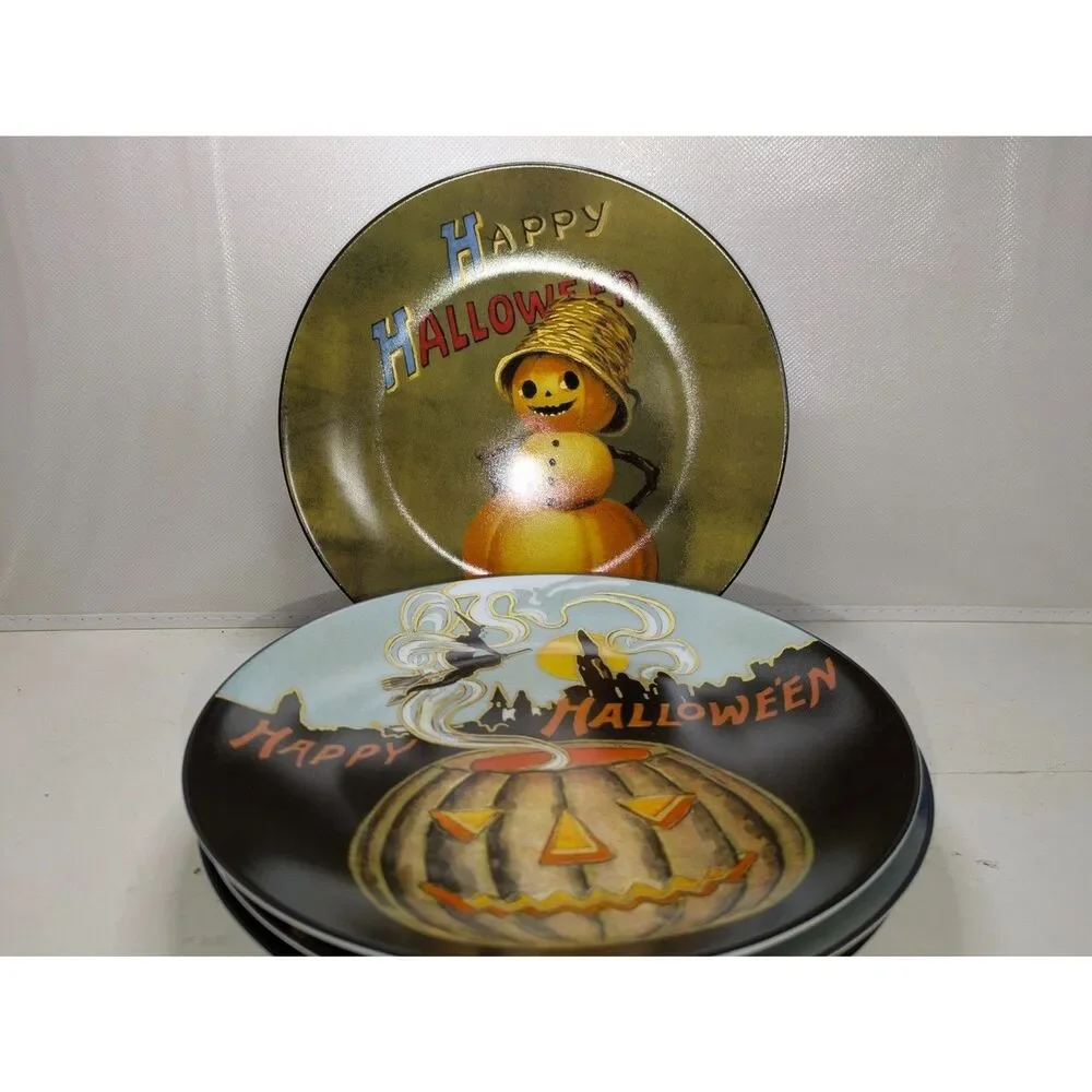 Williams Sonoma Vintage Halloween Salad Plates Set of 4